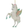 5.25" White Unicorn Glass Christmas Ornament