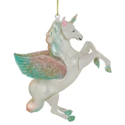 5.25" White Unicorn Glass Christmas Ornament -Christmas Trees Shop northlight eb94506 3 78825.1682446705