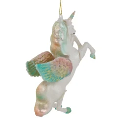 5.25" White Unicorn Glass Christmas Ornament -Christmas Trees Shop northlight eb94506 4 03022.1682446705
