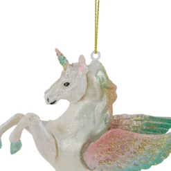 5.25" White Unicorn Glass Christmas Ornament -Christmas Trees Shop northlight eb94506 5 08429.1682446705