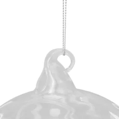 Clear And White "Merry Christmas" Glass Christmas Ball Ornament 4.5" (114mm) -Christmas Trees Shop northlight gb28226 1 98115.1669835570