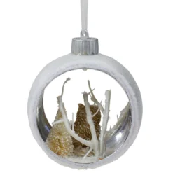 3.75" Silver And White Round Cutout Owl Christmas Ornament -Christmas Trees Shop northlight gb90519 01 21810.1667576690