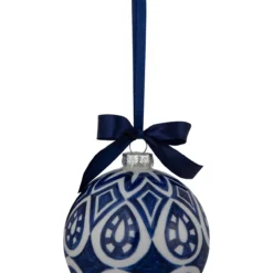 4" White And Blue Mosaic Glass Christmas Ball Ornament 7 4" White And Blue Mosaic Glass Christmas Ball Ornament -Christmas Trees Shop northlight gb94415 sample 2 05641.1670955365