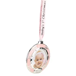 3" Pink Silver-Plated Baby's First Christmas Photo Ornament With European Crystals 7 3" Pink Silver-Plated Baby's First Christmas Photo Ornament With European Crystals -Christmas Trees Shop northlight hd15144 2 83078.1688037550