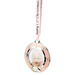 3" Pink Silver-Plated Baby's First Christmas Photo Ornament With European Crystals 6 3" Pink Silver-Plated Baby's First Christmas Photo Ornament With European Crystals -Christmas Trees Shop northlight hd15144 3 07654.1688037549
