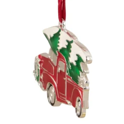 3.5" Red And Silver Country Pick Up Truck With European Crystals Christmas Ornament -Christmas Trees Shop northlight hd28237 2 26122.1667655216