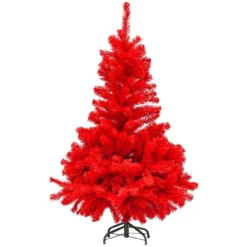 4' Scarlett Red Pine Artificial Christmas Tree, Unlit
