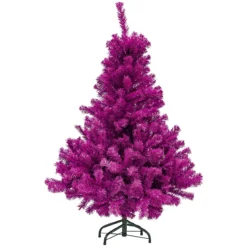 6' Boysenberry Purple Pine Artificial Christmas Tree, Unlit