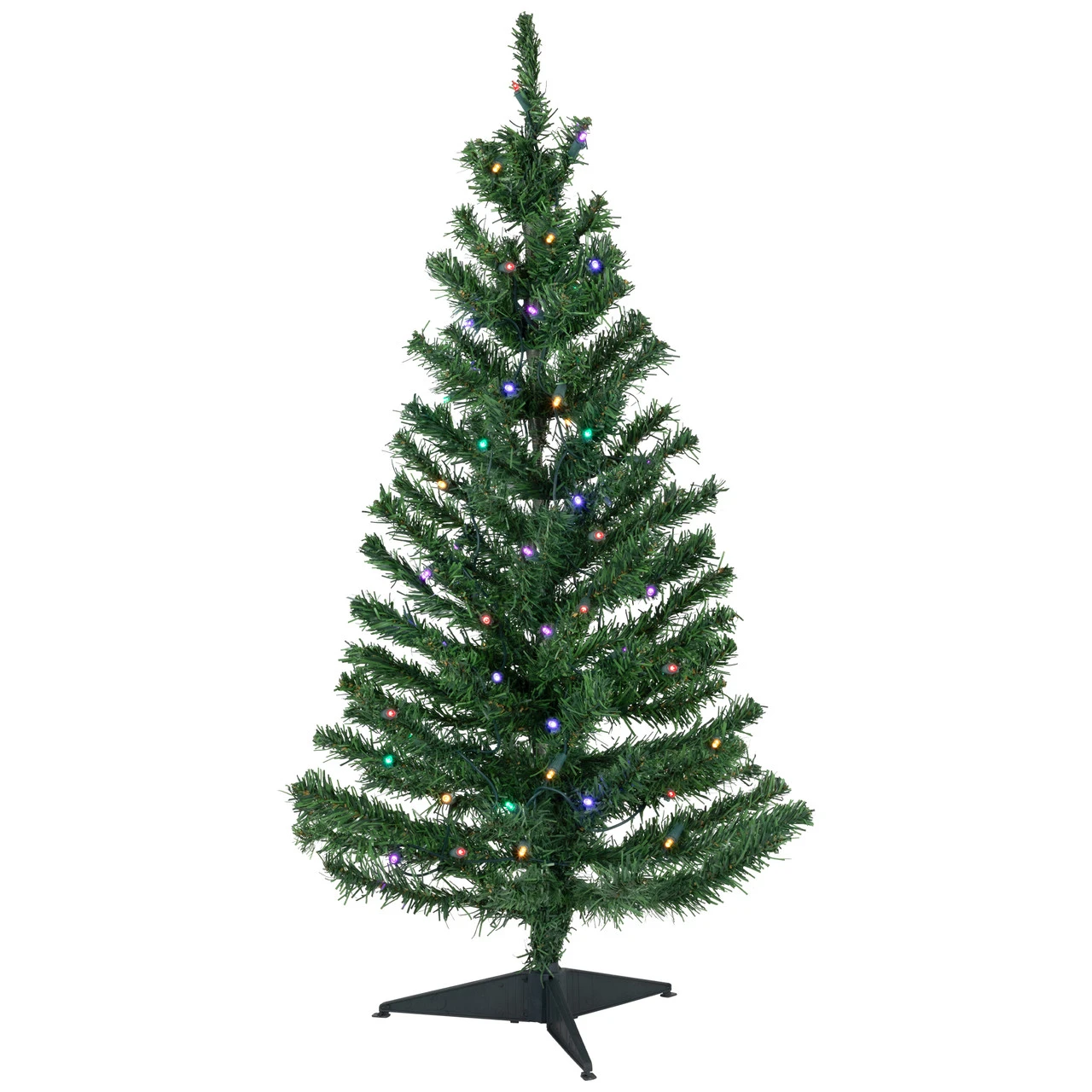 3' Pre-Lit Medium Mixed Classic Pine Artificial Christmas Tree, Multicolor LED Lights 2 3' Pre-Lit Medium Mixed Classic Pine Artificial Christmas Tree, Multicolor LED Lights - Image 2