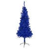 6' Pre-Lit Blue Artificial Tinsel Christmas Tree, Clear Lights