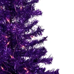 6' Pre-Lit Purple Artificial Tinsel Christmas Tree, Clear Lights -Christmas Trees Shop northlight j92317 3 36276.1667663529