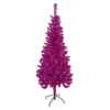6' Pre-Lit Pink Artificial Tinsel Christmas Tree, Clear Lights