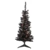 4' Pre-Lit Black Artificial Tinsel Christmas Tree, Clear Lights