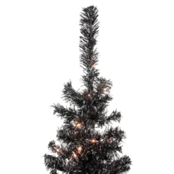 4' Pre-Lit Black Artificial Tinsel Christmas Tree, Clear Lights 7 4' Pre-Lit Black Artificial Tinsel Christmas Tree, Clear Lights -Christmas Trees Shop northlight j92323 5 80931.1667569737