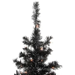 6' Pre-Lit Black Artificial Tinsel Christmas Tree, Clear Lights 9 6' Pre-Lit Black Artificial Tinsel Christmas Tree, Clear Lights -Christmas Trees Shop northlight j92324 4 62912.1667657099