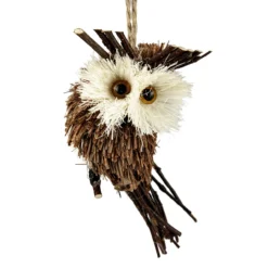 Set 3 Sisal And Twig Owl Christmas Ornaments, 3.5" -Christmas Trees Shop northlight ja01545 1 22100.1667575606