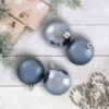 60ct Denim Blue Shatterproof 2-Finish Christmas Ball Ornaments 2.5" (60mm)