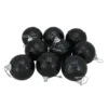 9ct Jet Black Mirrored Glass Disco Christmas Ball Ornaments 2.5" (60mm)