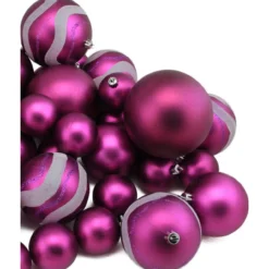 39ct Magenta Pink Shatterproof 2-Finish Christmas Ball Ornaments 4" (100mm) 5 39ct Magenta Pink Shatterproof 2-Finish Christmas Ball Ornaments 4" (100mm) -Christmas Trees Shop northlight lj34116 03 19483.1667533850