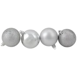 24ct Silver 4-Finish Shatterproof Christmas Ball Ornaments 2.5" (60mm) -Christmas Trees Shop northlight lj34921 2updated 87424.1667489751