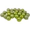 60ct Kiwi Green Shatterproof 4-Finish Christmas Ball Ornaments 2.5" (60mm)