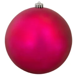 Magenta Pink Shatterproof Matte Christmas Ball Ornament 8" (200mm)
