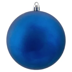 12ct Lavish Blue Shatterproof Matte Christmas Ball Ornaments 4" (100mm) -Christmas Trees Shop northlight lj35184 2 05945.1667655531