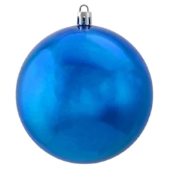 12ct Lavish Blue Shatterproof Christmas Ball Ornaments 4" (100mm) -Christmas Trees Shop northlight lj35186 2 72176.1667662920