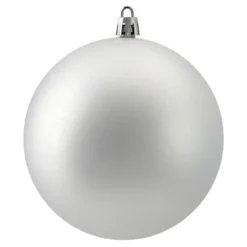 12ct Silver Splendor Shatterproof Matte Christmas Ball Ornaments 4" (100mm) -Christmas Trees Shop northlight lj35197 2 82982.1667534125