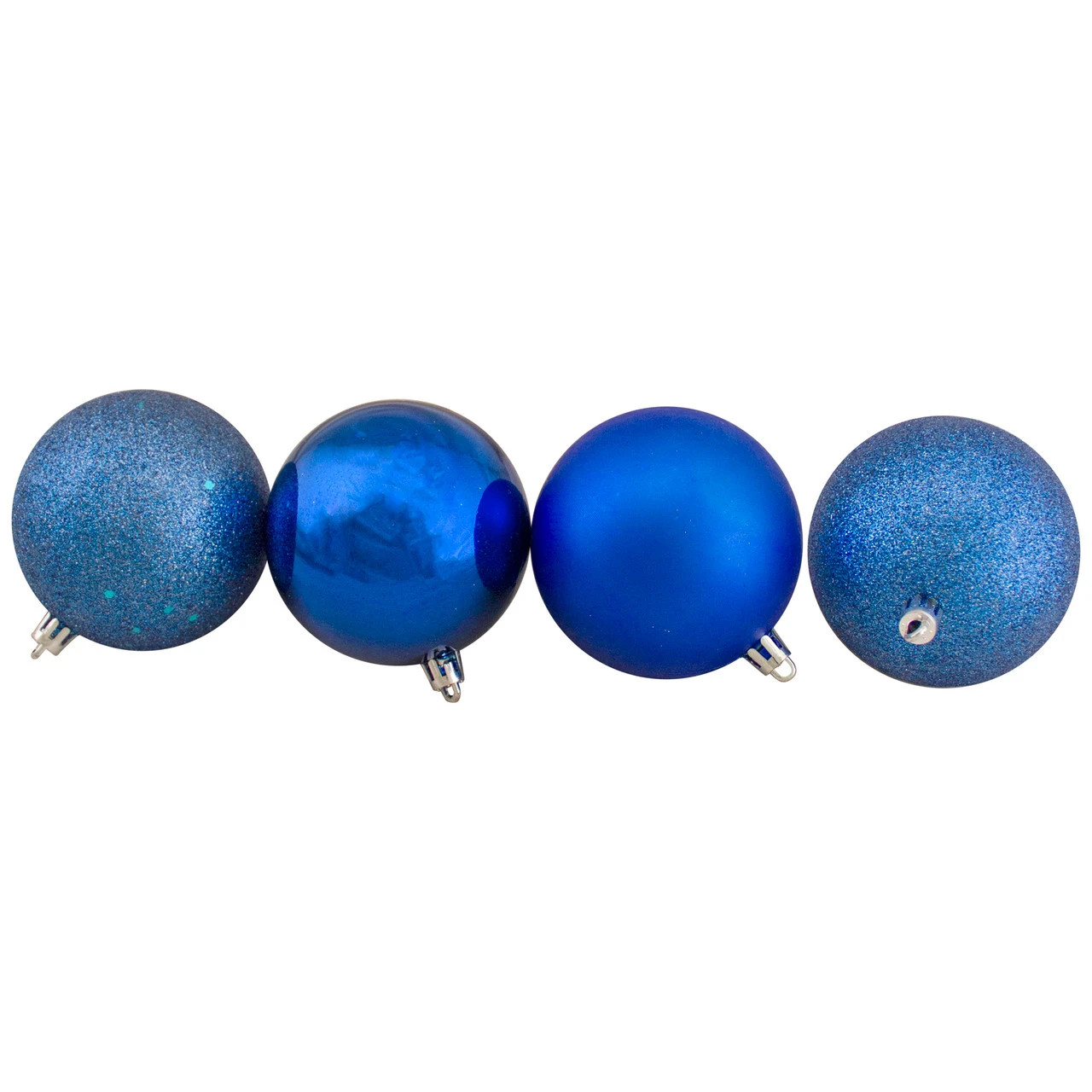 32ct Lavish Blue Shatterproof 4-Finish Christmas Ball Ornaments 3.25" (80mm) 3 32ct Lavish Blue Shatterproof 4-Finish Christmas Ball Ornaments 3.25" (80mm) - Image 3