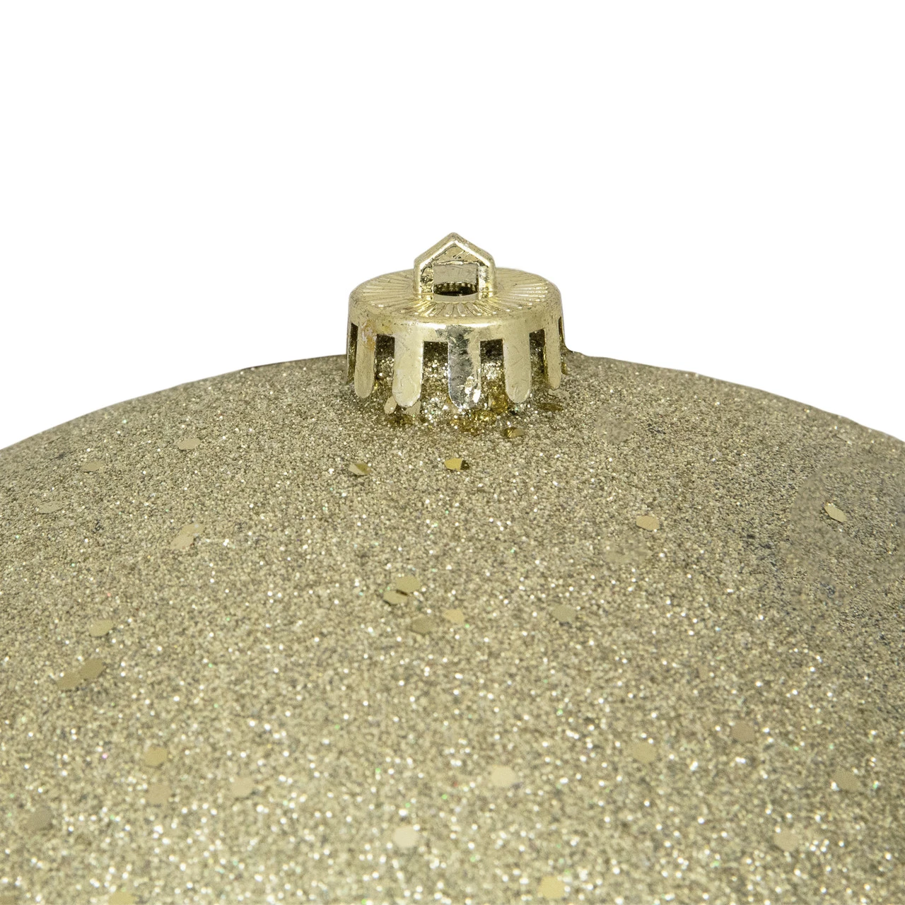 Gold Holographic Glitter Shatterproof Christmas Ball Ornament 10" (250mm) 2 Gold Holographic Glitter Shatterproof Christmas Ball Ornament 10" (250mm) - Image 2