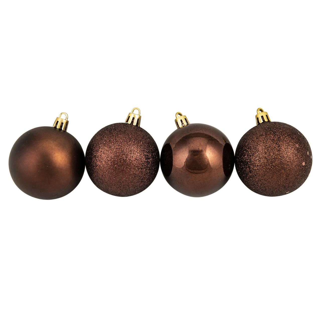 60ct Mocha Brown Shatterproof 4-Finish Christmas Ball Ornaments 2.5" (60mm) 3 60ct Mocha Brown Shatterproof 4-Finish Christmas Ball Ornaments 2.5" (60mm) - Image 3