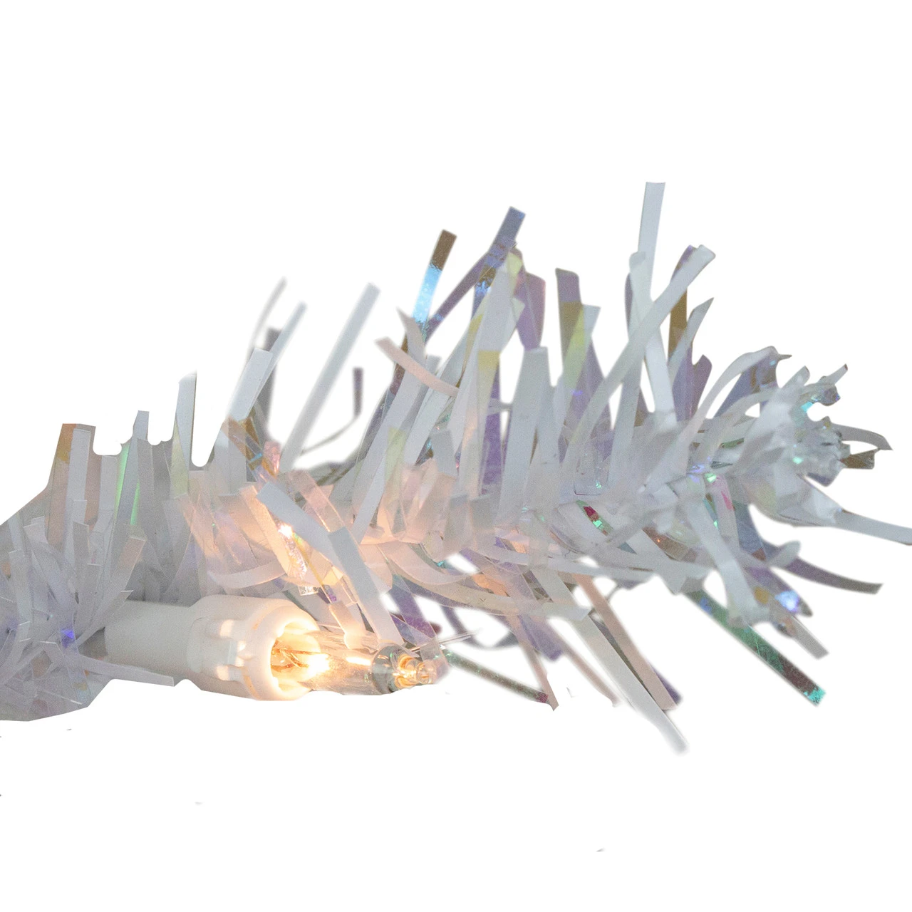 2' Pre-lit White Iridescent Pine Artificial Christmas Tree - Clear Lights 4 2' Pre-lit White Iridescent Pine Artificial Christmas Tree - Clear Lights - Image 4