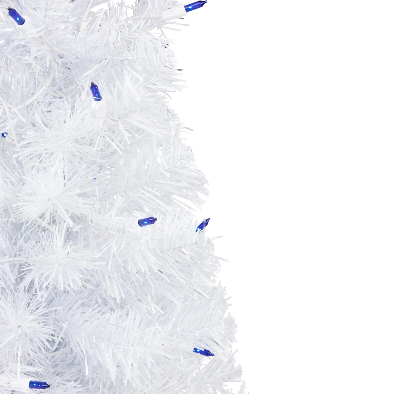 2' Pre-lit White Iridescent Pine Artificial Christmas Tree - Blue Lights 3 2' Pre-lit White Iridescent Pine Artificial Christmas Tree - Blue Lights - Image 3