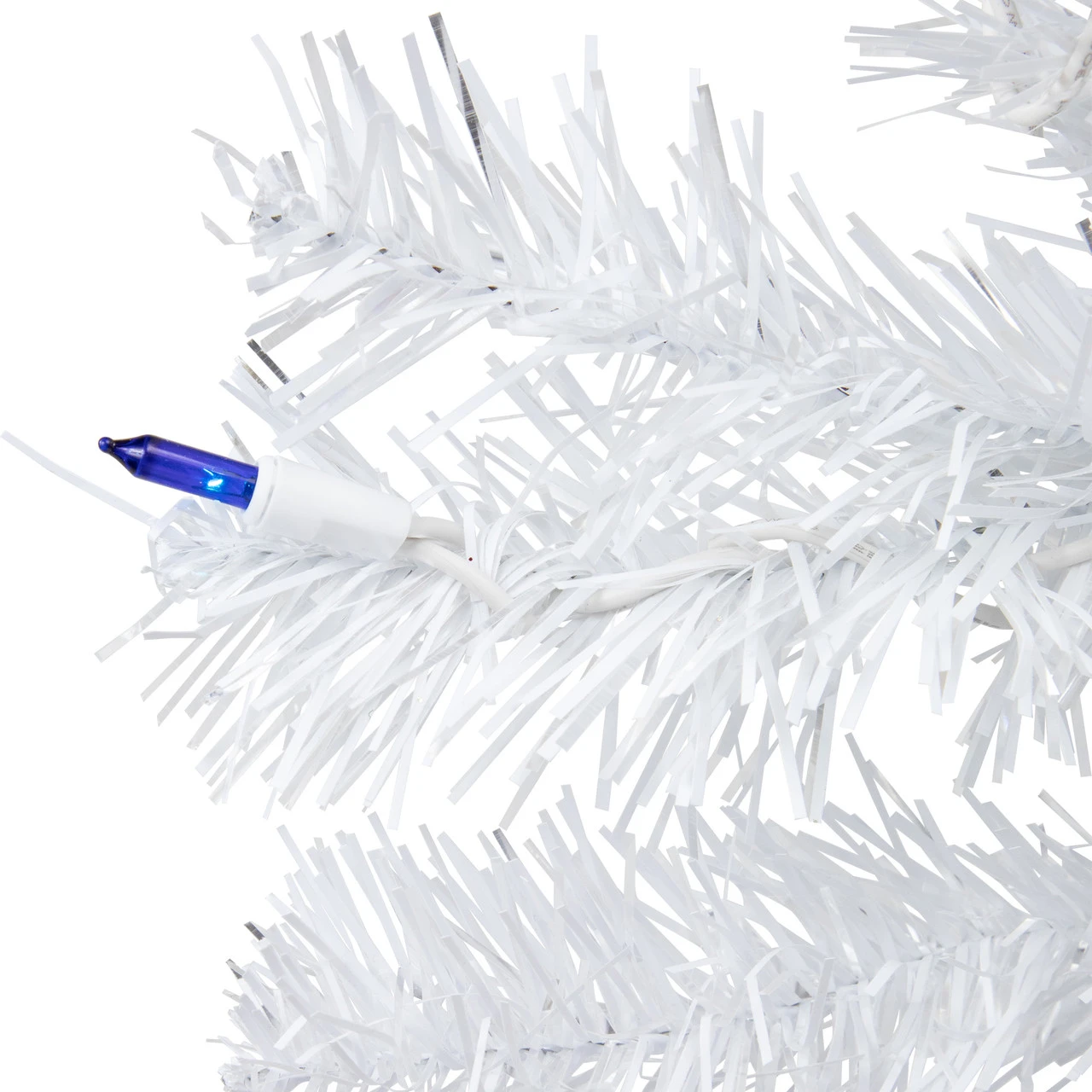 2' Pre-lit White Iridescent Pine Artificial Christmas Tree - Blue Lights 2 2' Pre-lit White Iridescent Pine Artificial Christmas Tree - Blue Lights - Image 2