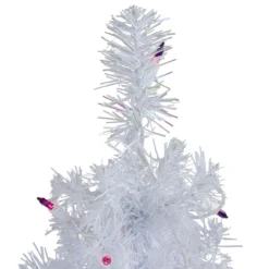 2' Pre-lit White Iridescent Pine Artificial Christmas Tree - Purple Lights -Christmas Trees Shop northlight m88680 1 18007.1667663048