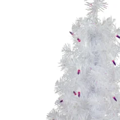 2' Pre-lit White Iridescent Pine Artificial Christmas Tree - Purple Lights -Christmas Trees Shop northlight m88680 2 76029.1667663048