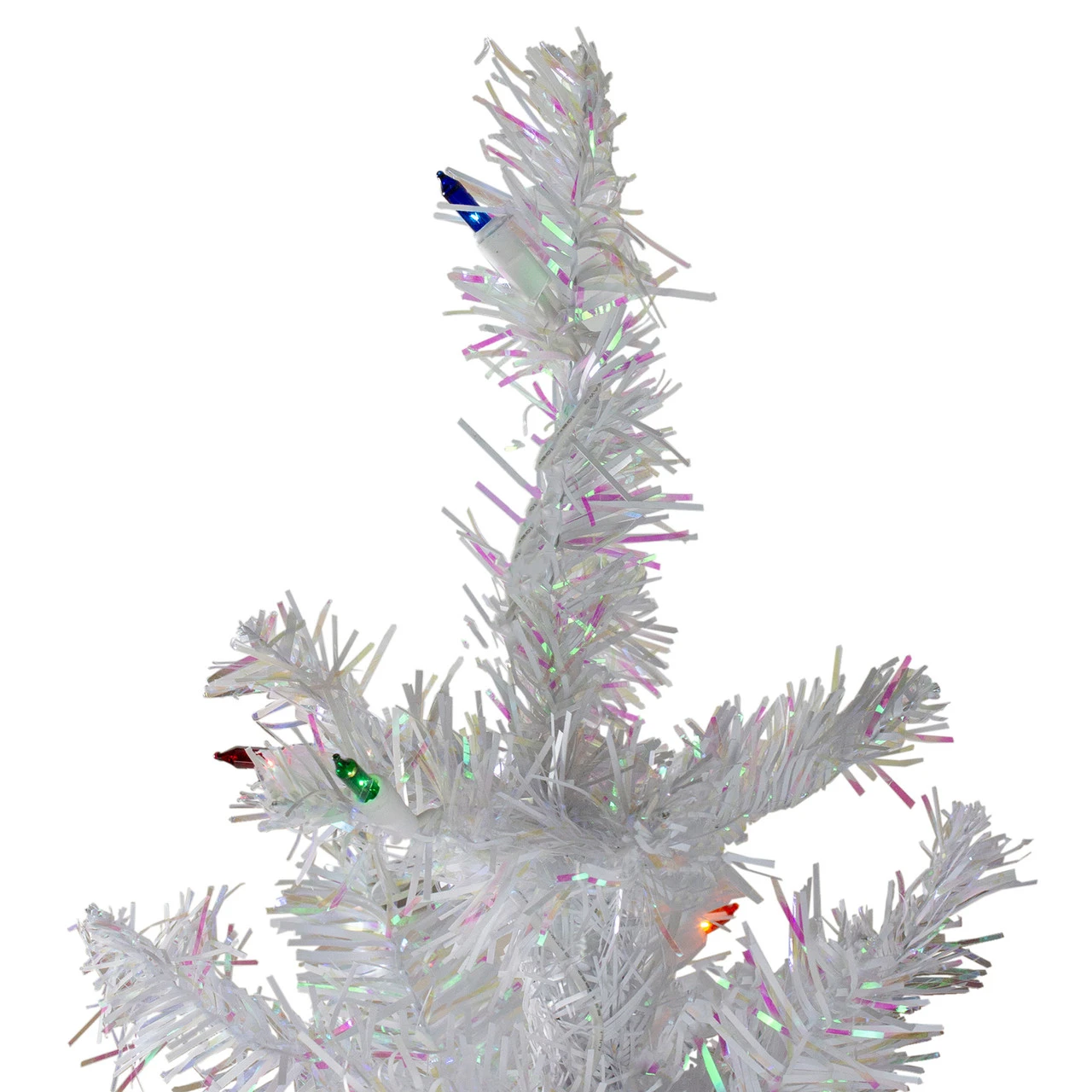 4' Pre-lit White Iridescent Pine Artificial Christmas Tree - Multi Lights 3 4' Pre-lit White Iridescent Pine Artificial Christmas Tree - Multi Lights - Image 3