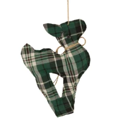 7.75" Green Plaid Fabric Deer With Pine Christmas Ornament -Christmas Trees Shop northlight sh93298 3 updatednew 16165.1667531247