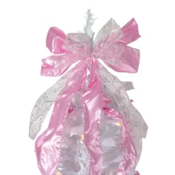 6' Pre-Lit White And Pink Pre-Decorated Pop-Up Artificial Christmas Tree -Christmas Trees Shop northlight sm27459 2 59874.1667529965