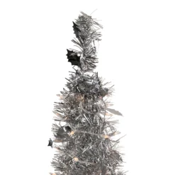 6' Pre-Lit Silver Tinsel Pop-Up Artificial Christmas Tree - Clear Lights -Christmas Trees Shop northlight sm92156 3 86630.1667655552