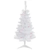 3' Pre-Lit Woodbury White Pine Slim Artificial Christmas Tree, Pink Lights