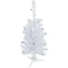 2' Pre-Lit Woodbury White Pine Slim Artificial Christmas Tree, Blue Lights
