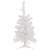 2' Lighted Woodbury White Pine Slim Artificial Christmas Tree, Multi Lights