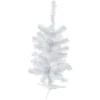 2' Pre-Lit Woodbury White Pine Slim Artificial Christmas Tree, Clear Lights