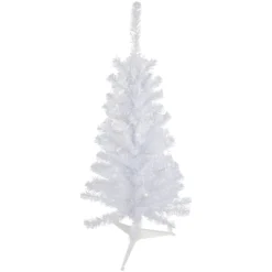 3' Pre-Lit Woodbury White Pine Slim Artificial Christmas Tree, Clear Lights