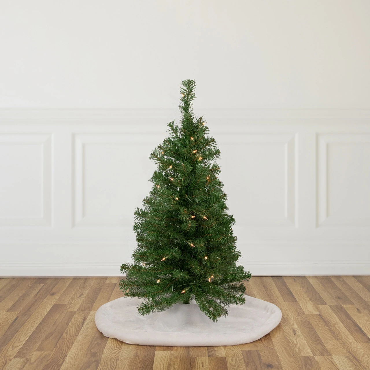 3' Pre-Lit Oakridge Noble Fir Artificial Christmas Tree, Clear Lights 2 3' Pre-Lit Oakridge Noble Fir Artificial Christmas Tree, Clear Lights - Image 2