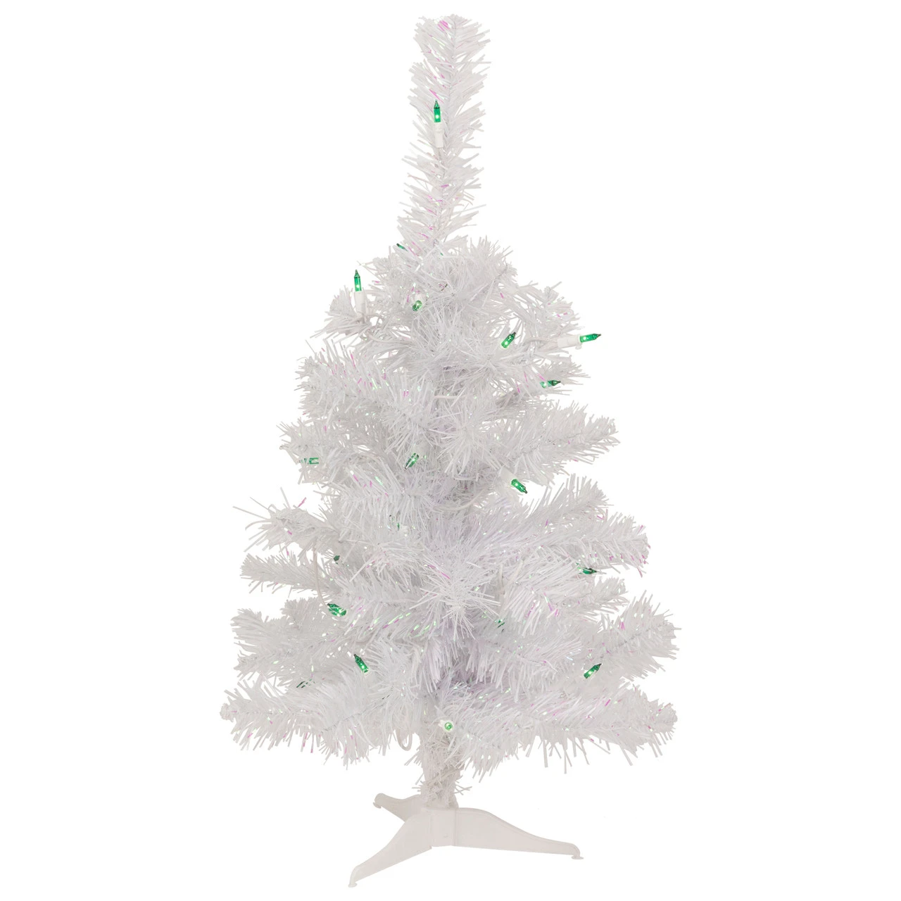 2' Lighted Rockport White Pine Artificial Christmas Tree, Green Lights 1 2' Lighted Rockport White Pine Artificial Christmas Tree, Green Lights