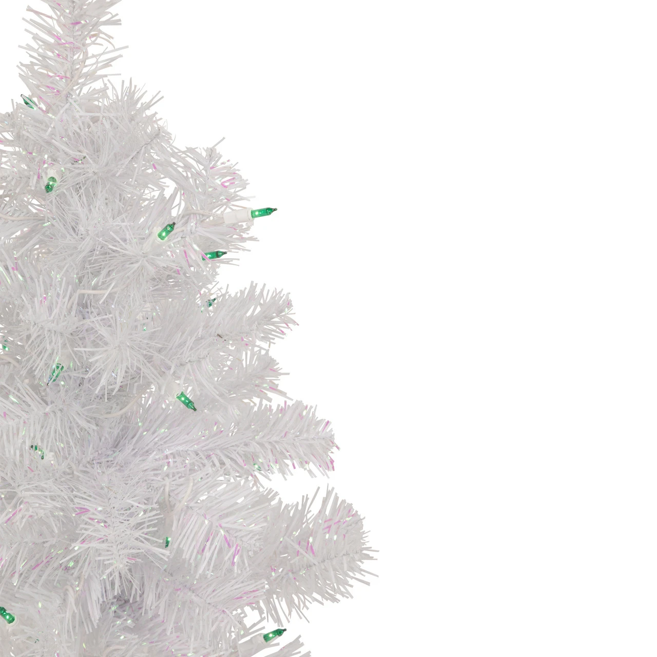 2' Lighted Rockport White Pine Artificial Christmas Tree, Green Lights 4 2' Lighted Rockport White Pine Artificial Christmas Tree, Green Lights - Image 4
