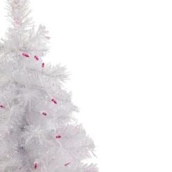 2' Pre-lit Rockport White Pine Artificial Christmas Tree, Pink Lights -Christmas Trees Shop northlight sm92946 3 updated 24689.1667535817